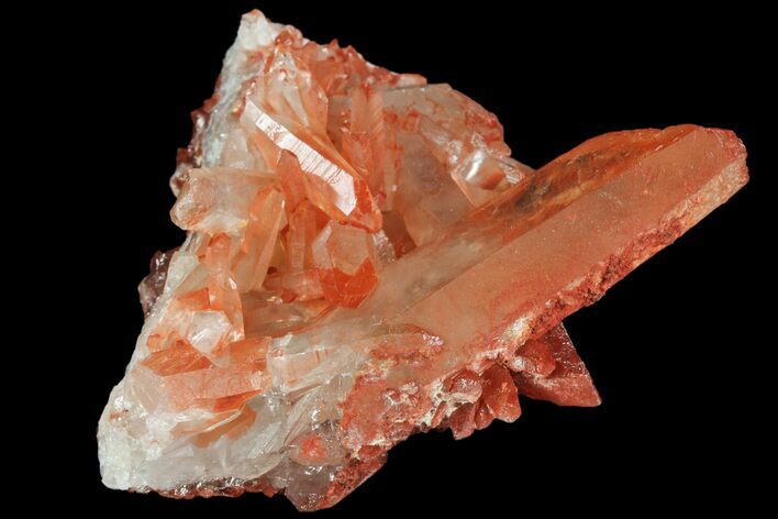 Natural, Red Quartz Crystal Cluster - Morocco #84369